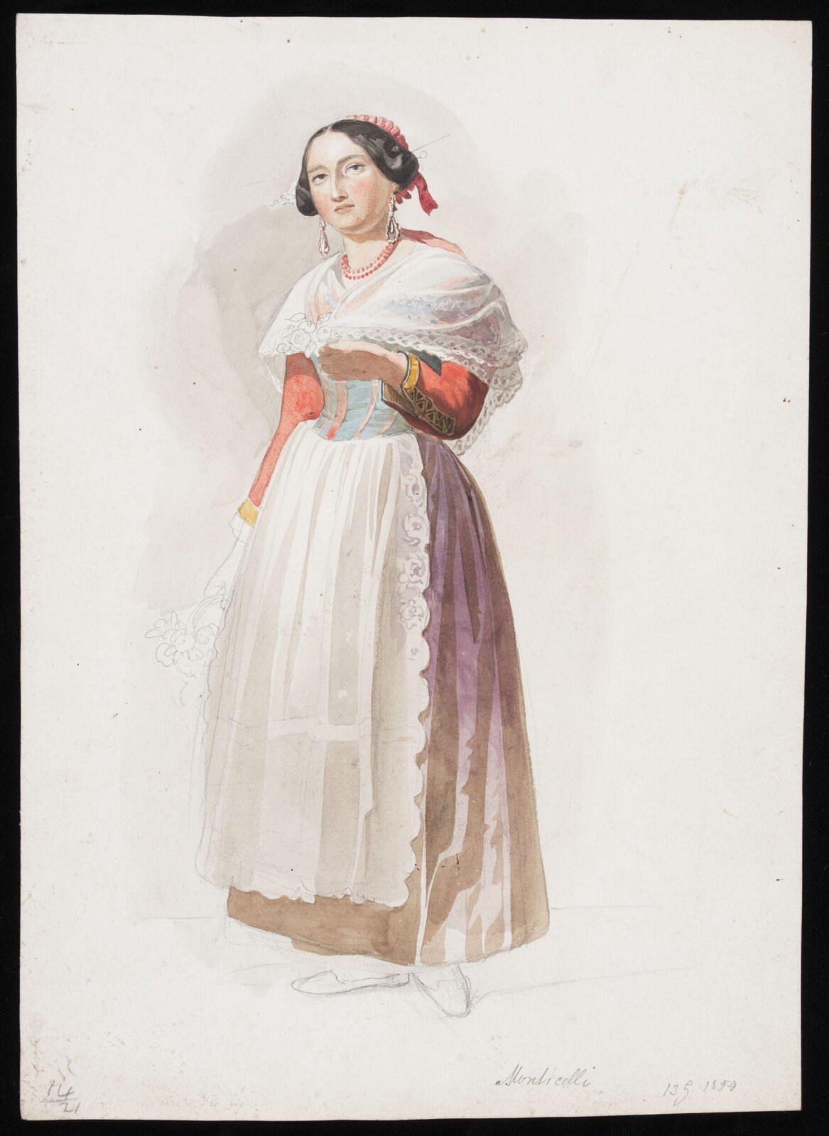 Drawing, Nicholas Chevalier, 1853