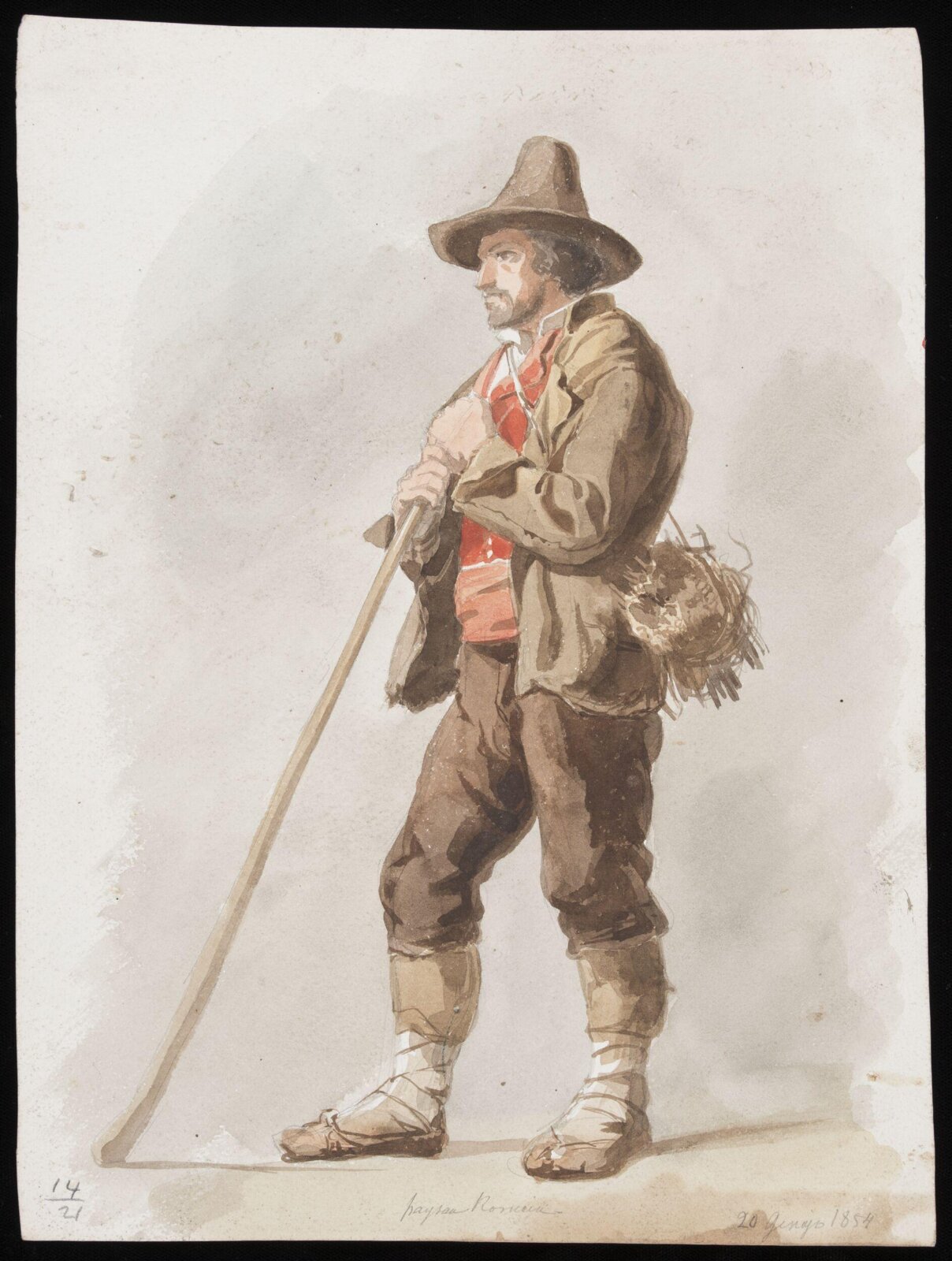 Drawing, Nicholas Chevalier, 1853