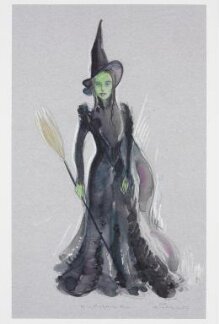 Signed facsimile of the costume design by Susan Hilferty for Elphaba in Wicked, Gershwin Theatre, New York, 2003 thumbnail 1