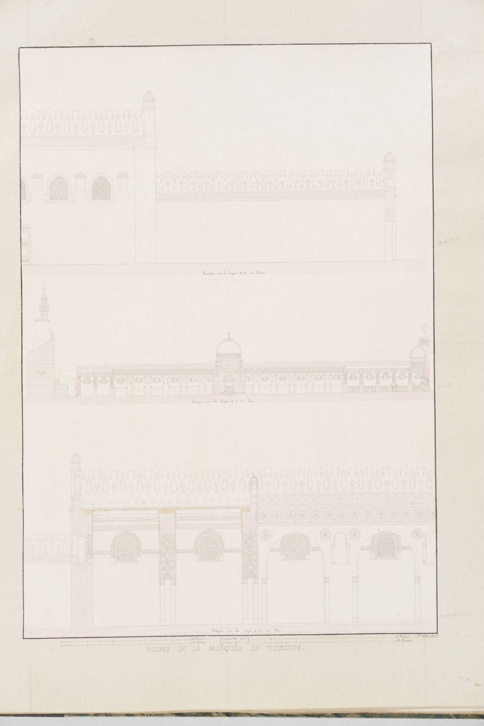 Coupes De La Mosquée De Touloum, Pascal-Xavier Coste, 1818-1822