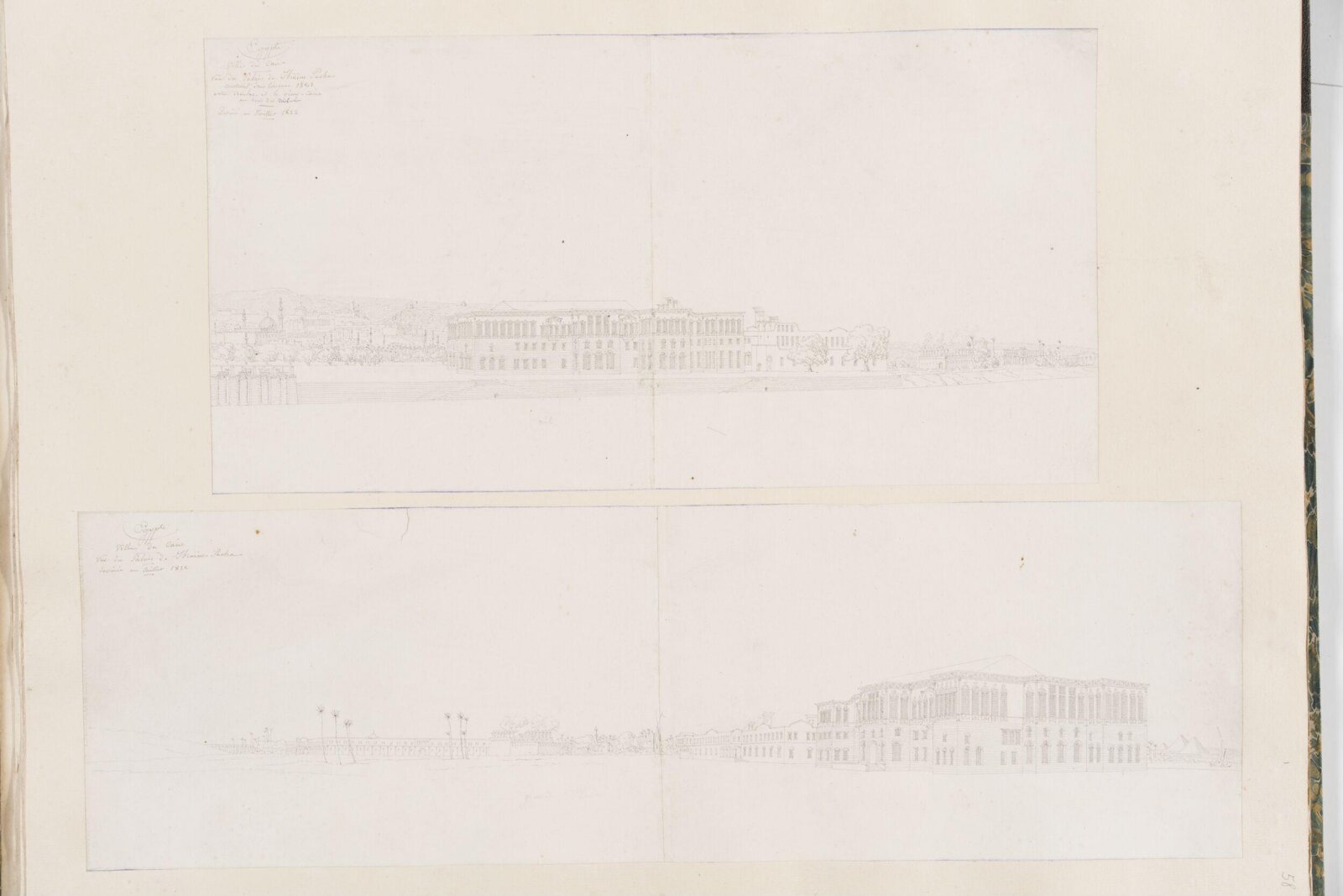 Vue du Palais de Ibrahim Pacha, Pascal-Xavier Coste, 1822