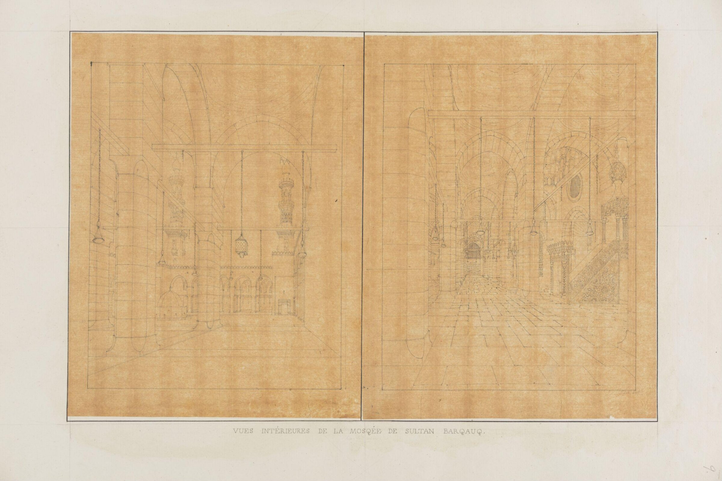 Vues Intérieures De La Mosquée De Sultan Barqauq, Pascal-Xavier Coste, 1818-1822