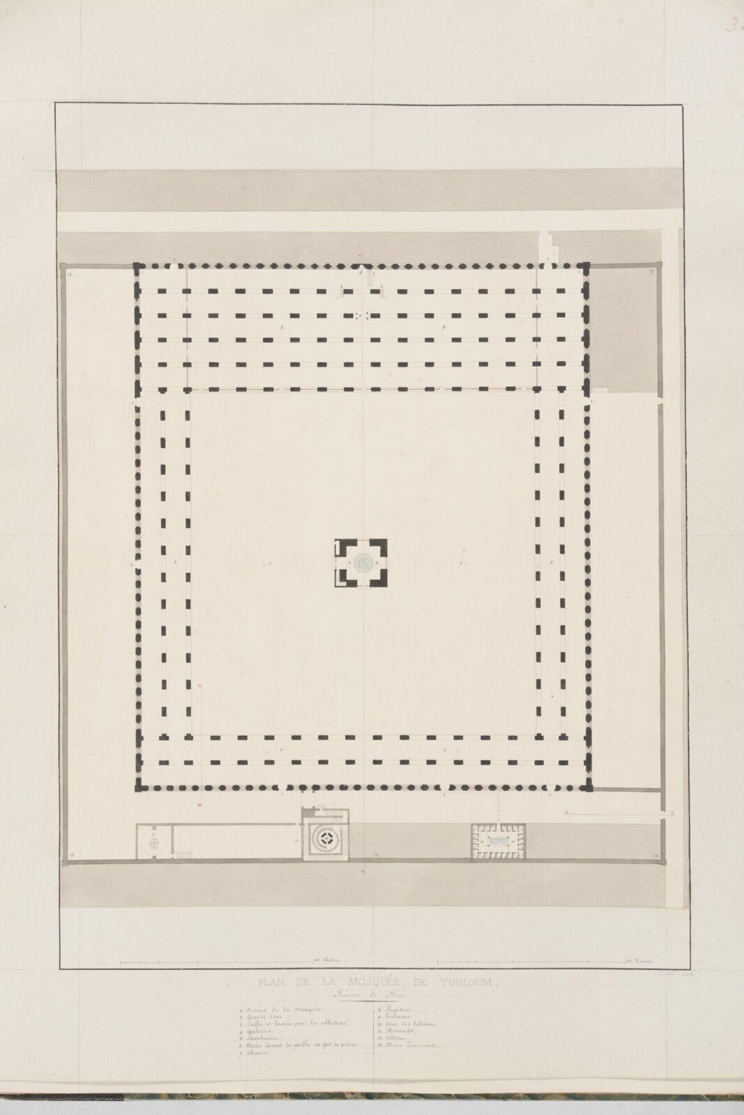 Plan De La Mosquée De Touloum, Pascal-Xavier Coste, 1818-1822
