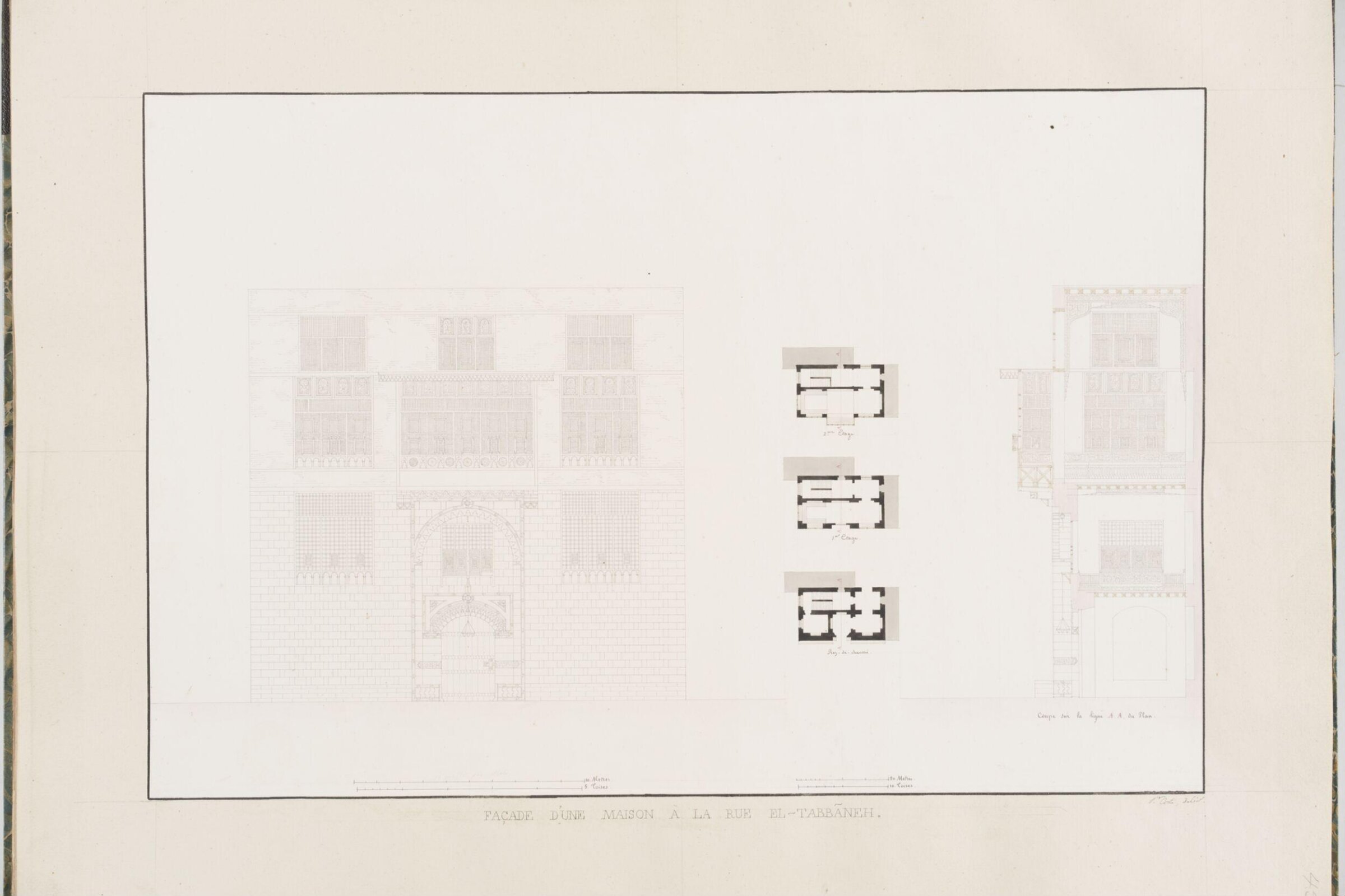 Façade D'Une Maison A La Rue El-Tabbaneh, Pascal-Xavier Coste, 1818-1822