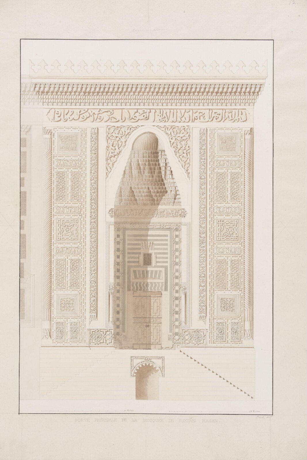 Porte Principale De La Mosquée De Sultan Hasan, Pascal-Xavier Coste, 1818-1822