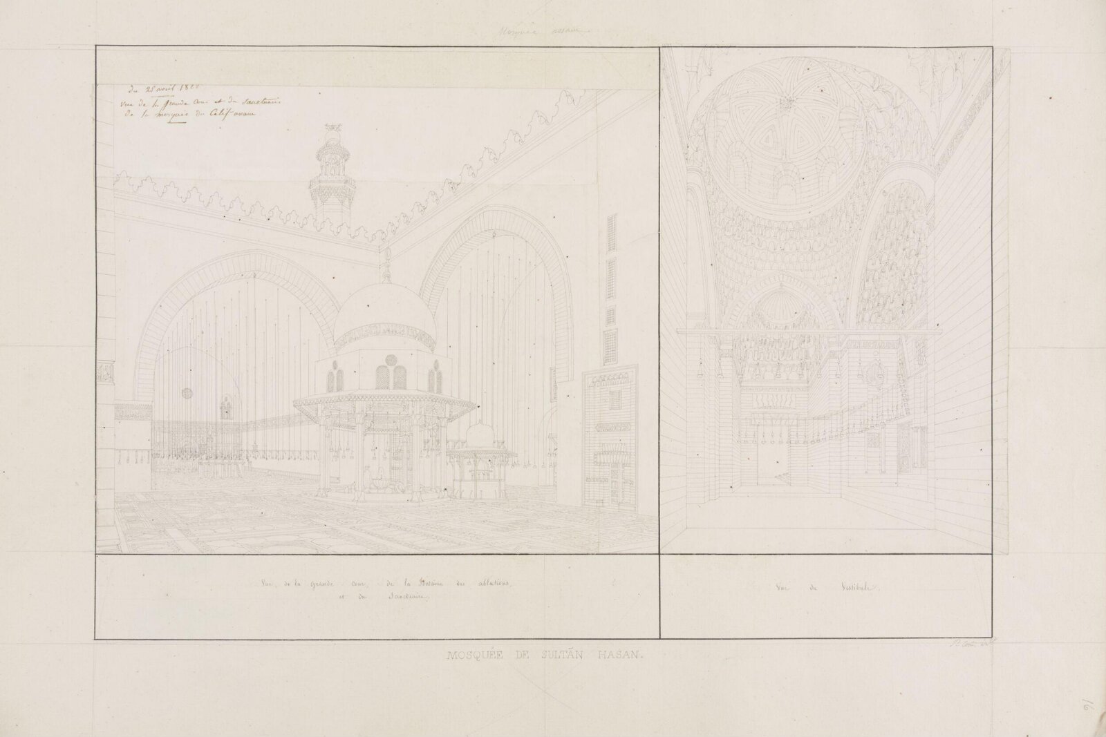 Mosquée De Sultan Hasan, Pascal-Xavier Coste, 1822