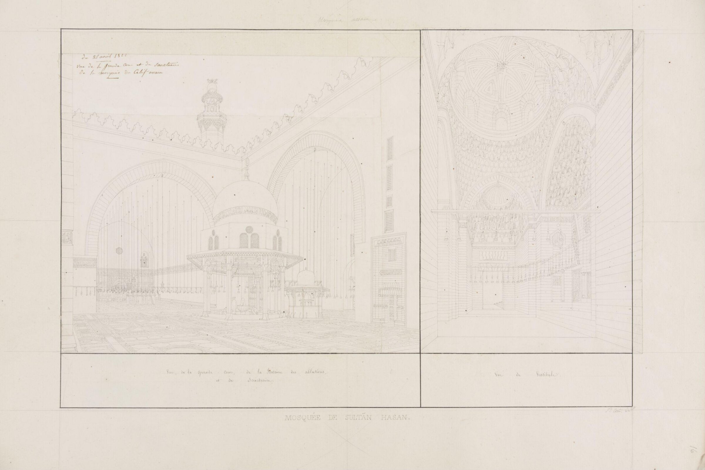 Mosquée De Sultan Hasan, Pascal-Xavier Coste, 1822