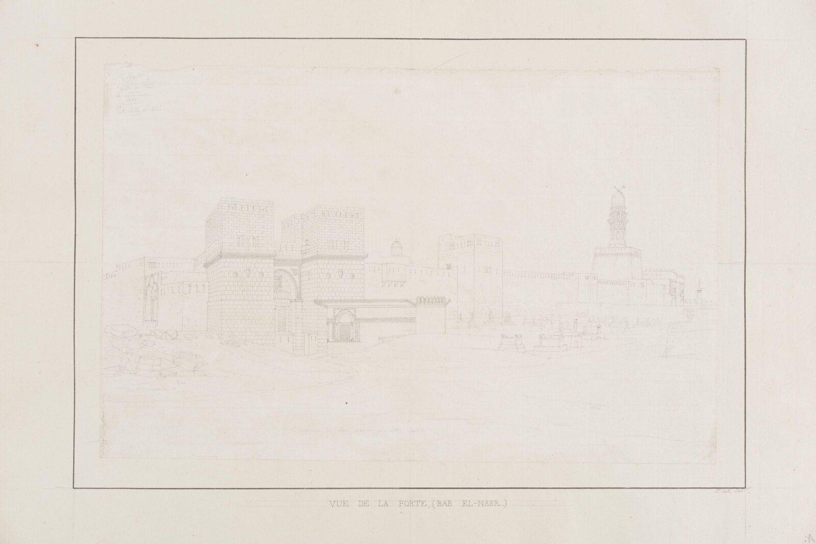 Vue De La Porte [Bab El-Nasr]., Pascal-Xavier Coste, 1818-1822