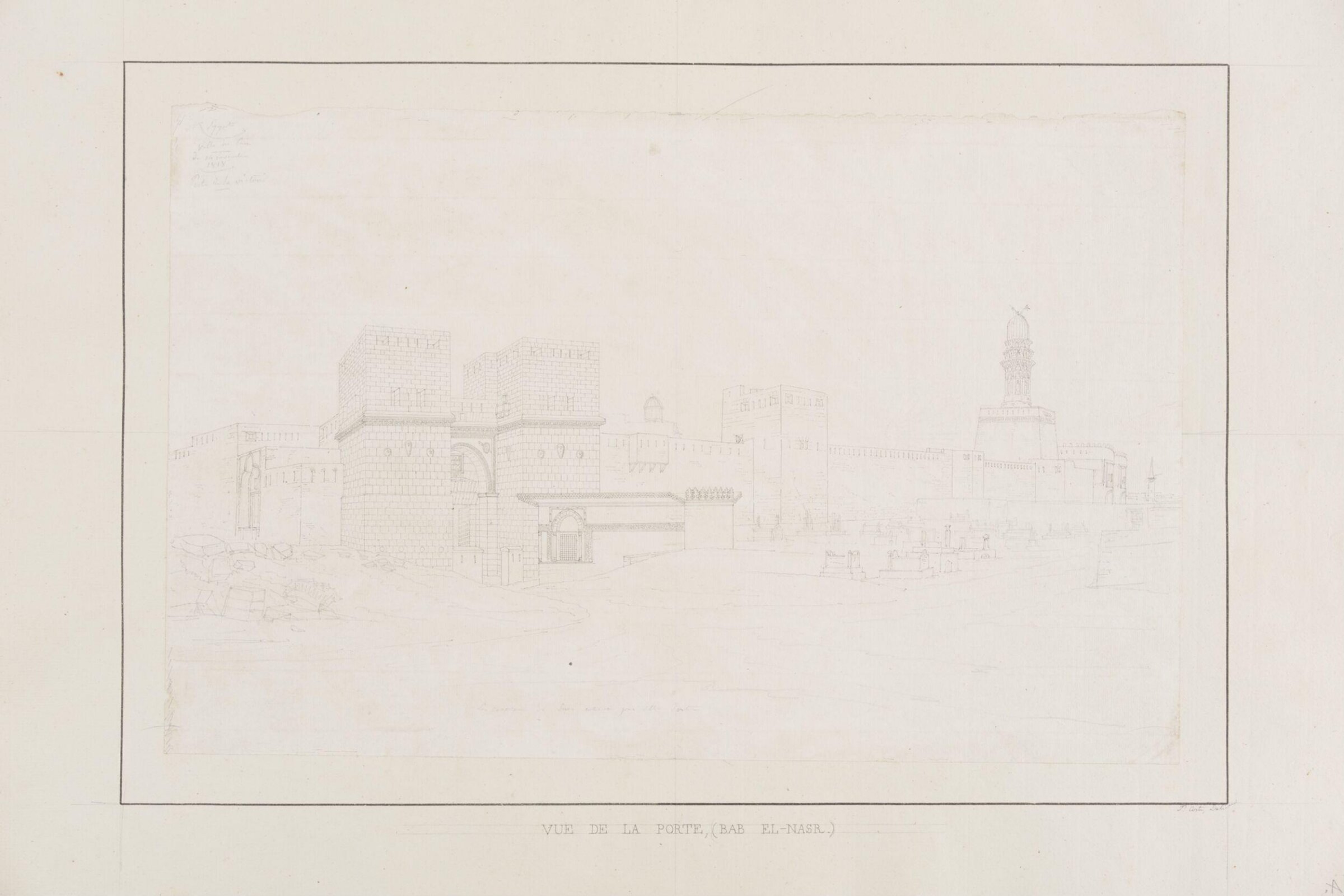 Vue De La Porte [Bab El-Nasr]., Pascal-Xavier Coste, 1818-1822