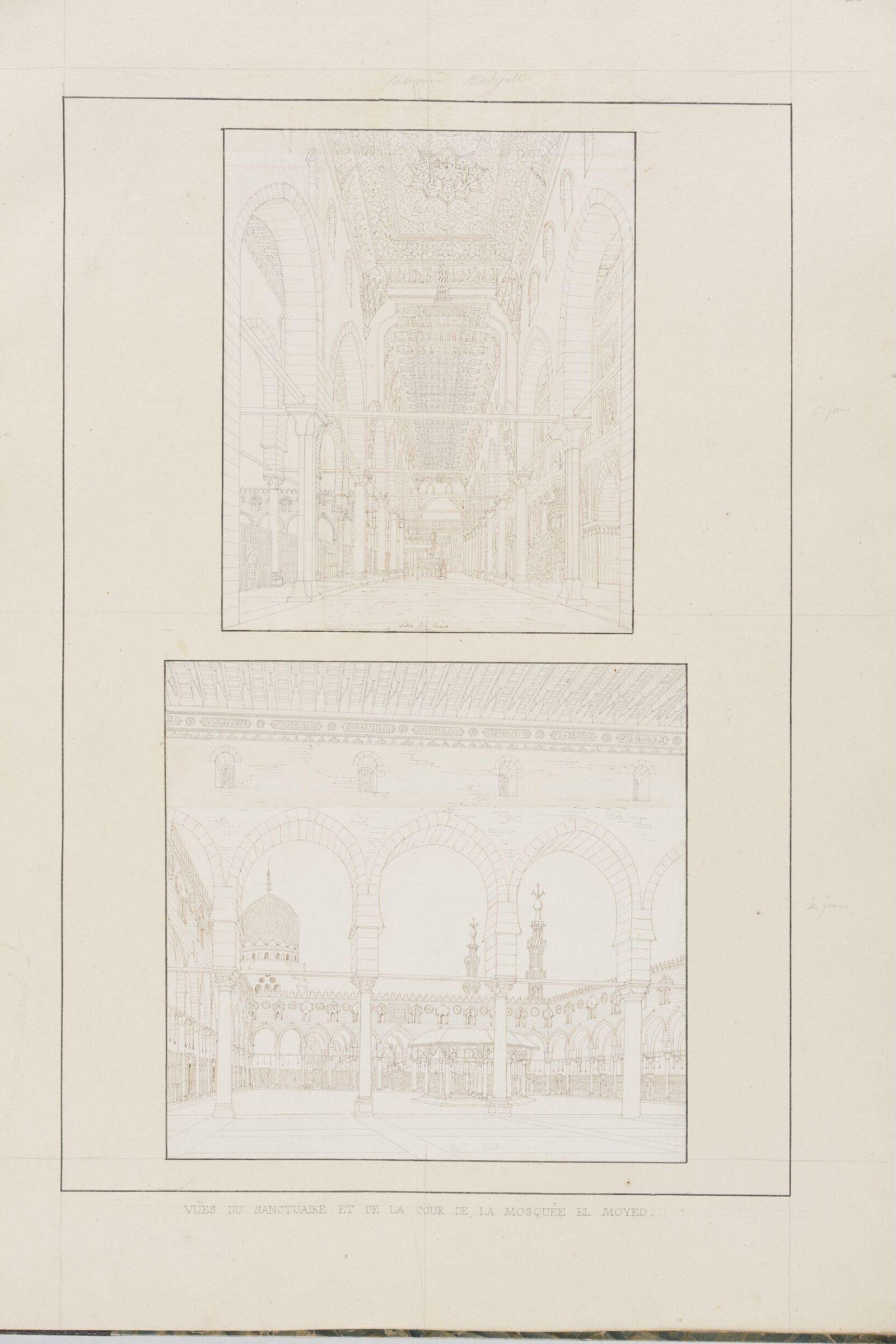 Vues Du Sanctuaire Et De La Cour De La Mosquée El Moyed, Pascal-Xavier Coste, 1818-1822