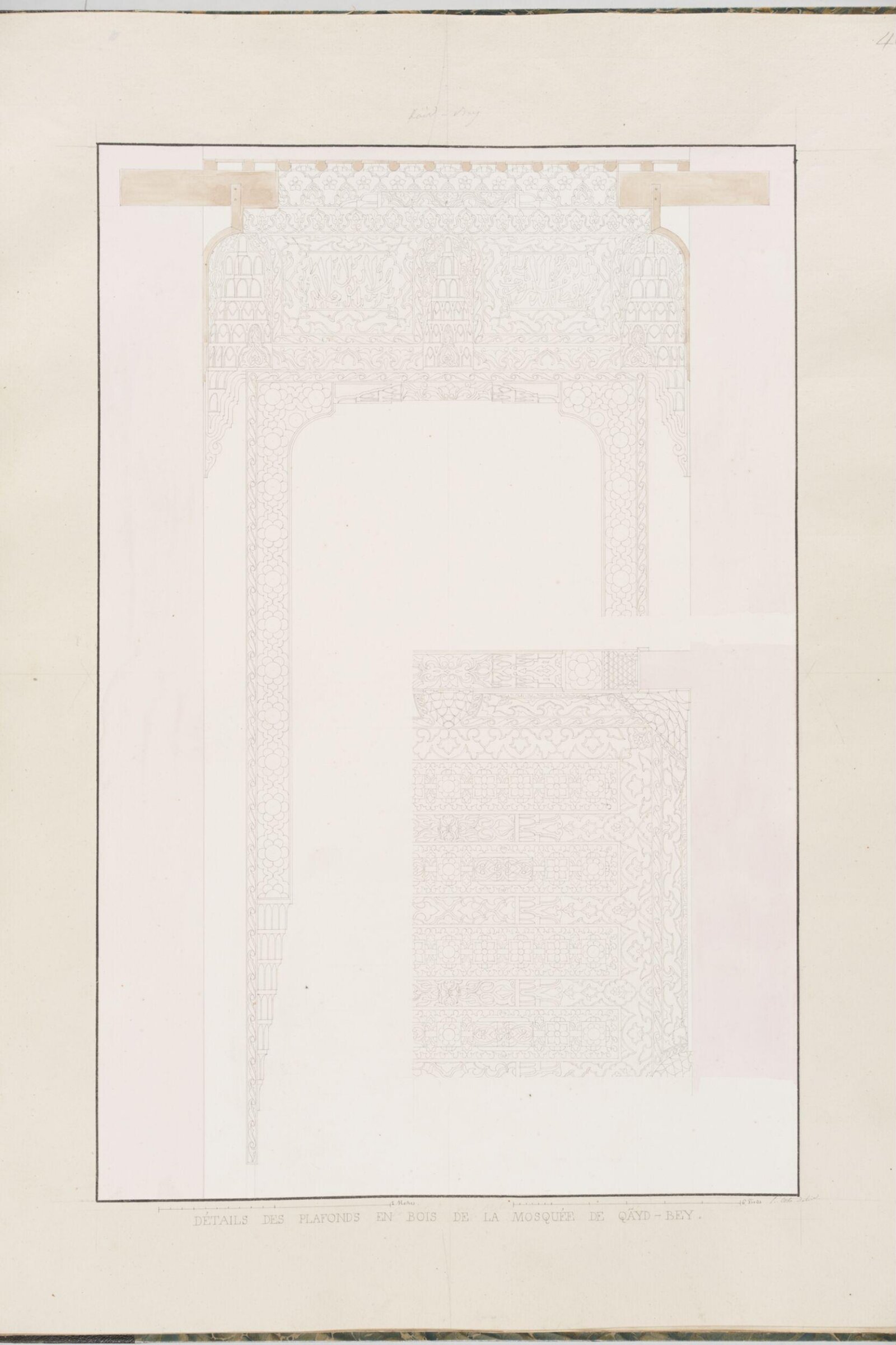 Détails Des Plafonds En Bois De La Mosquée De Qayd-Bey, Pascal-Xavier Coste, 1818-1822
