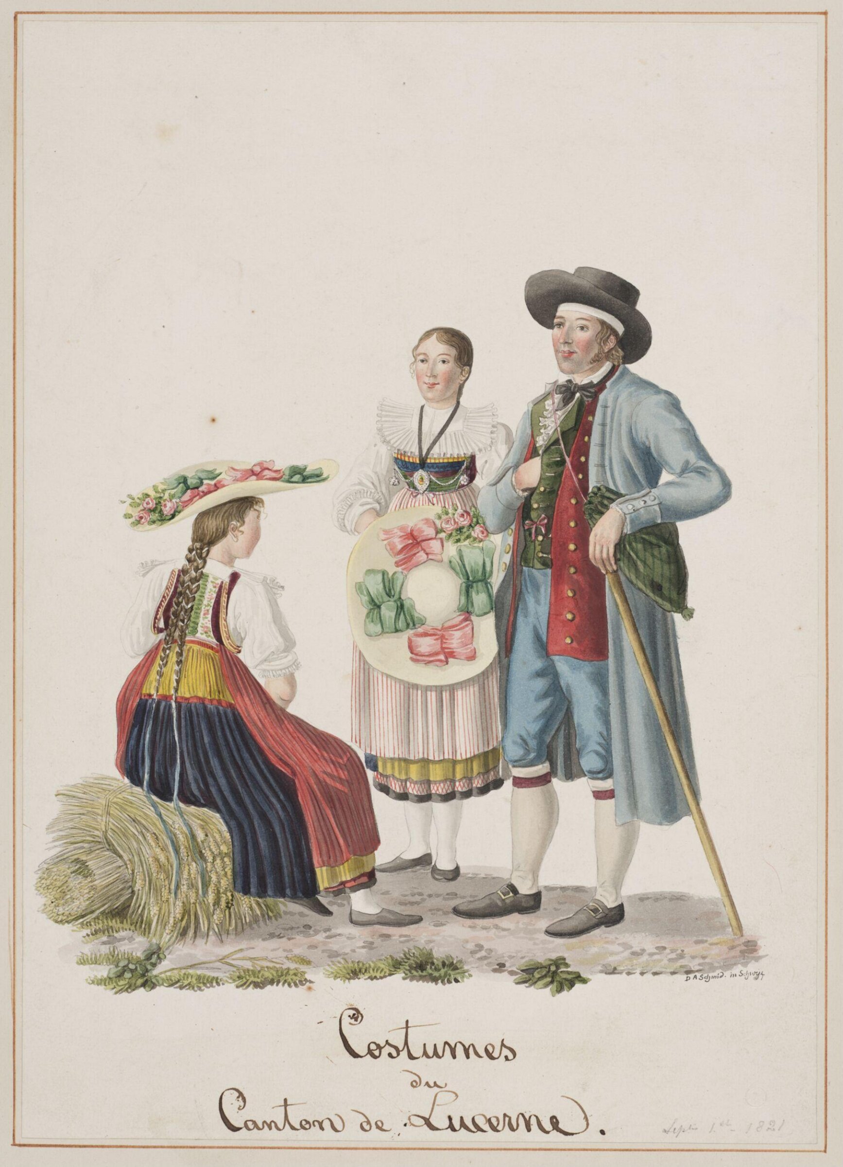 Drawing, David Alois Schmid, 1821