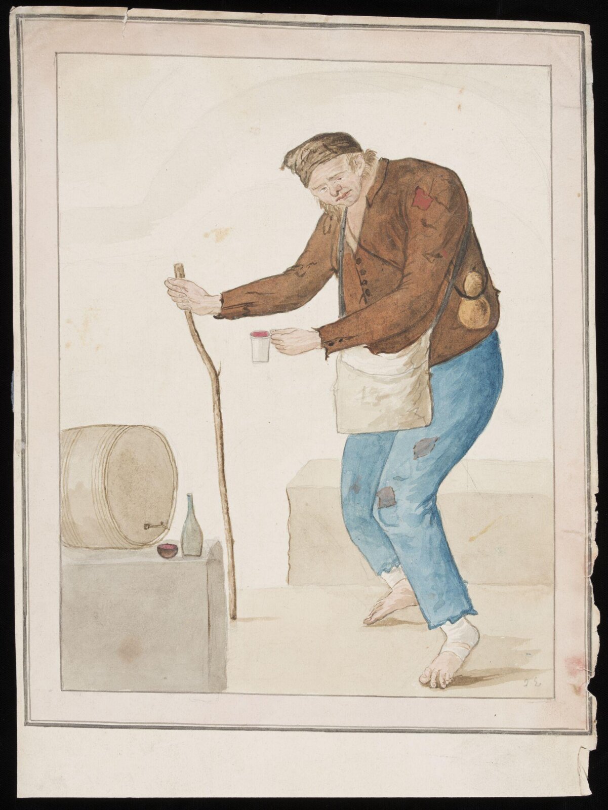Watercolour drawing, John Edwards, 1800-50