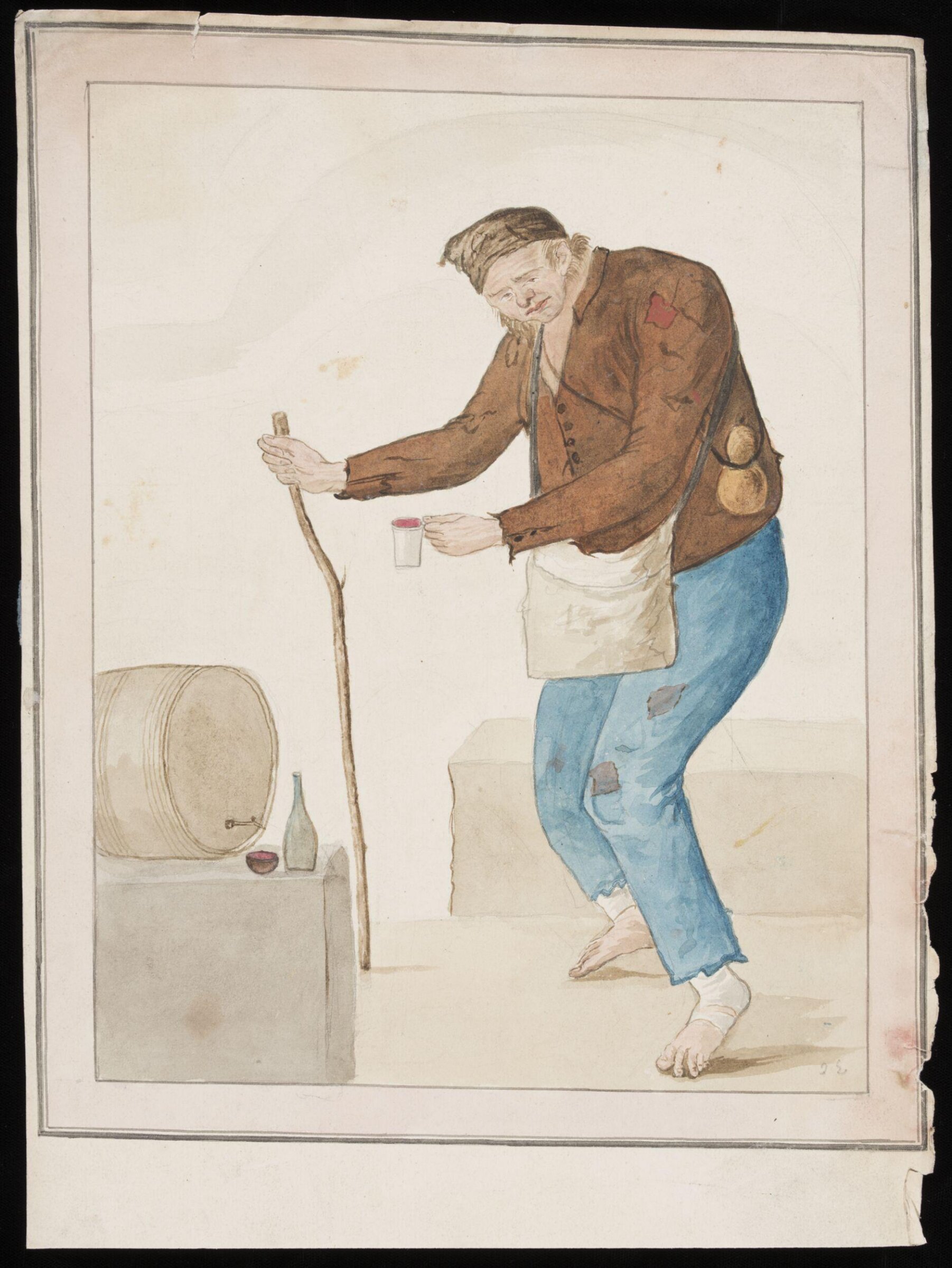 Watercolour drawing, John Edwards, 1800-50