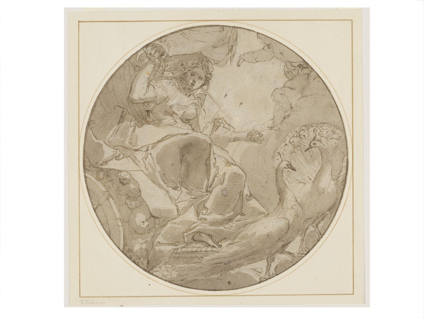 Gaetano Gandolfi, Juno riding in a car drawn by a pair of peacocks