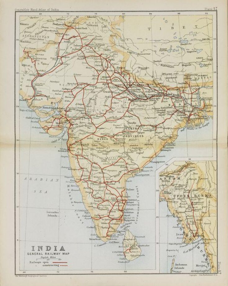 Constable's hand atlas of India / prepared under the direction of J.G. Bartholomew top image
