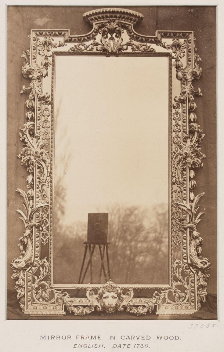 English Mirror Frame in Carved Wood top image
