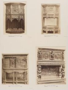 German Gothic Cupboard in carved oak thumbnail 1