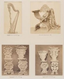 French harp in carved and gilt wood thumbnail 1
