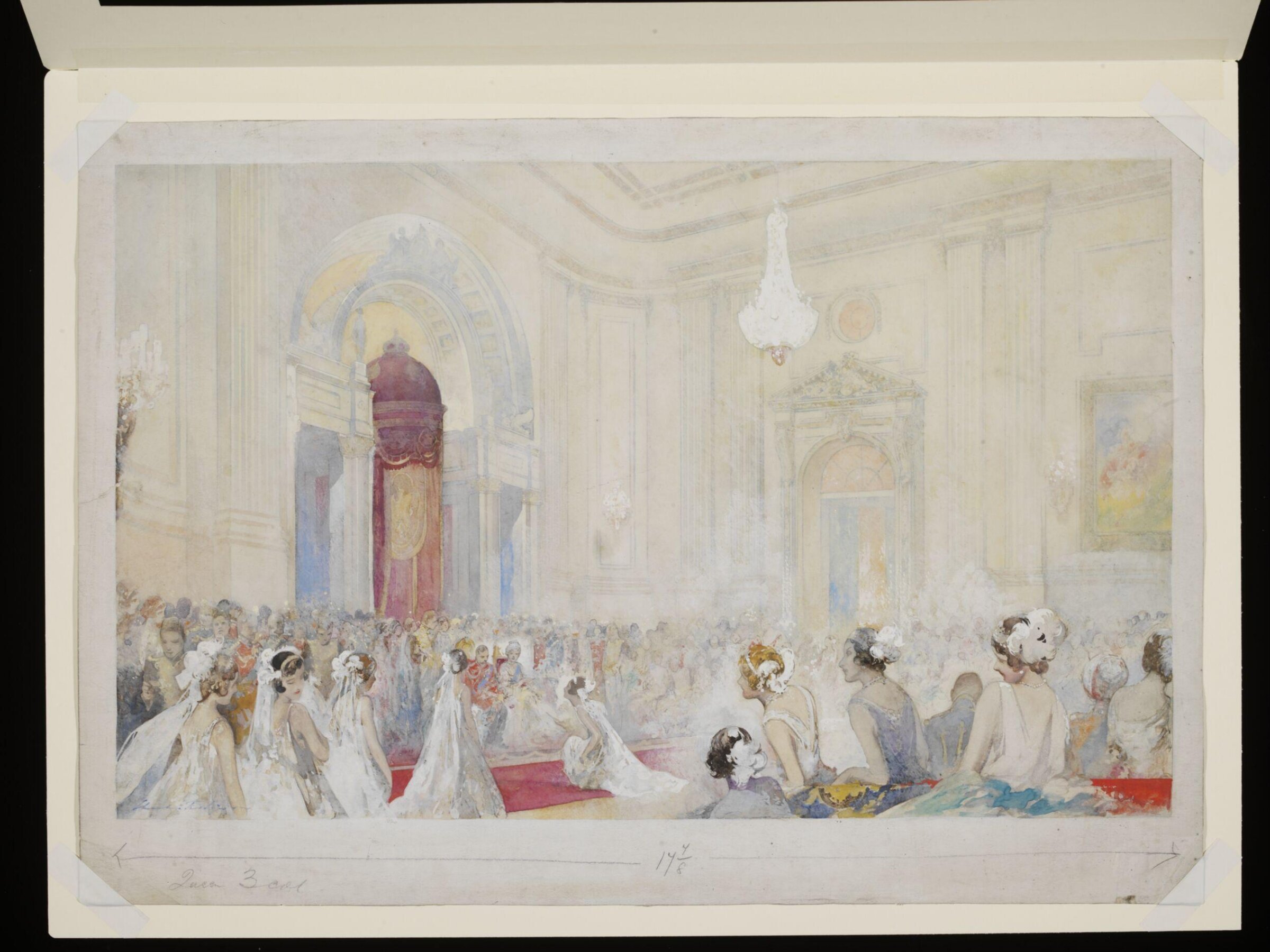Presentation of debutantes at Buckingham Palace, Charles Robinson, 1927