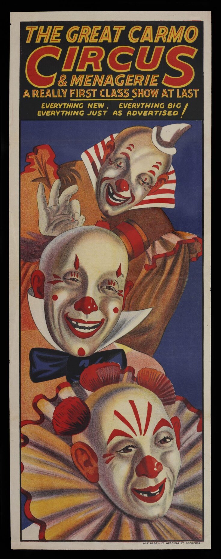 Poster advertising The Great Carmo's Circus and Menagerie, 1929 top image