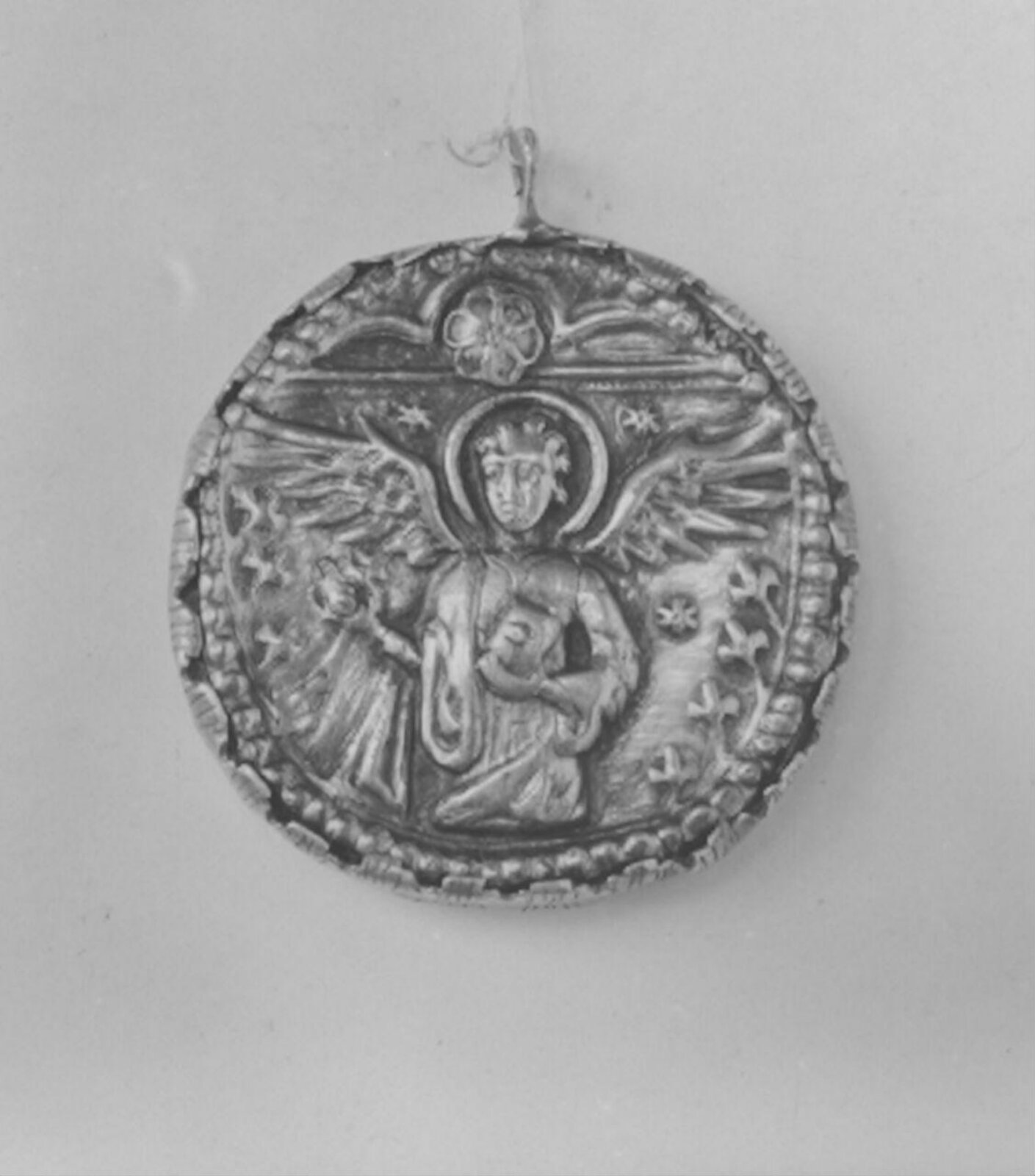 A Bishop between two angels, late 15th century