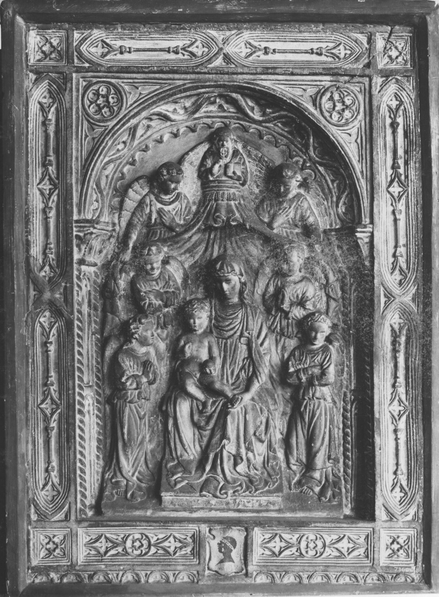 Virgin and Child with God the Father and Six Angels, Michele da Firenze, ca. 1430-50