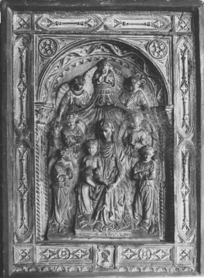 Virgin and Child with God the Father and Six Angels, Michele da Firenze, ca. 1430-50