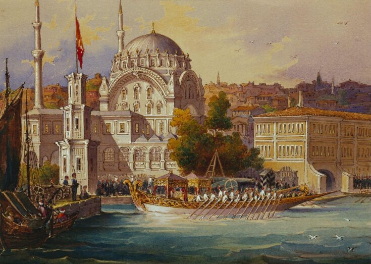 View of the Sultan's Barge in front of the Nusretiye Camii top image