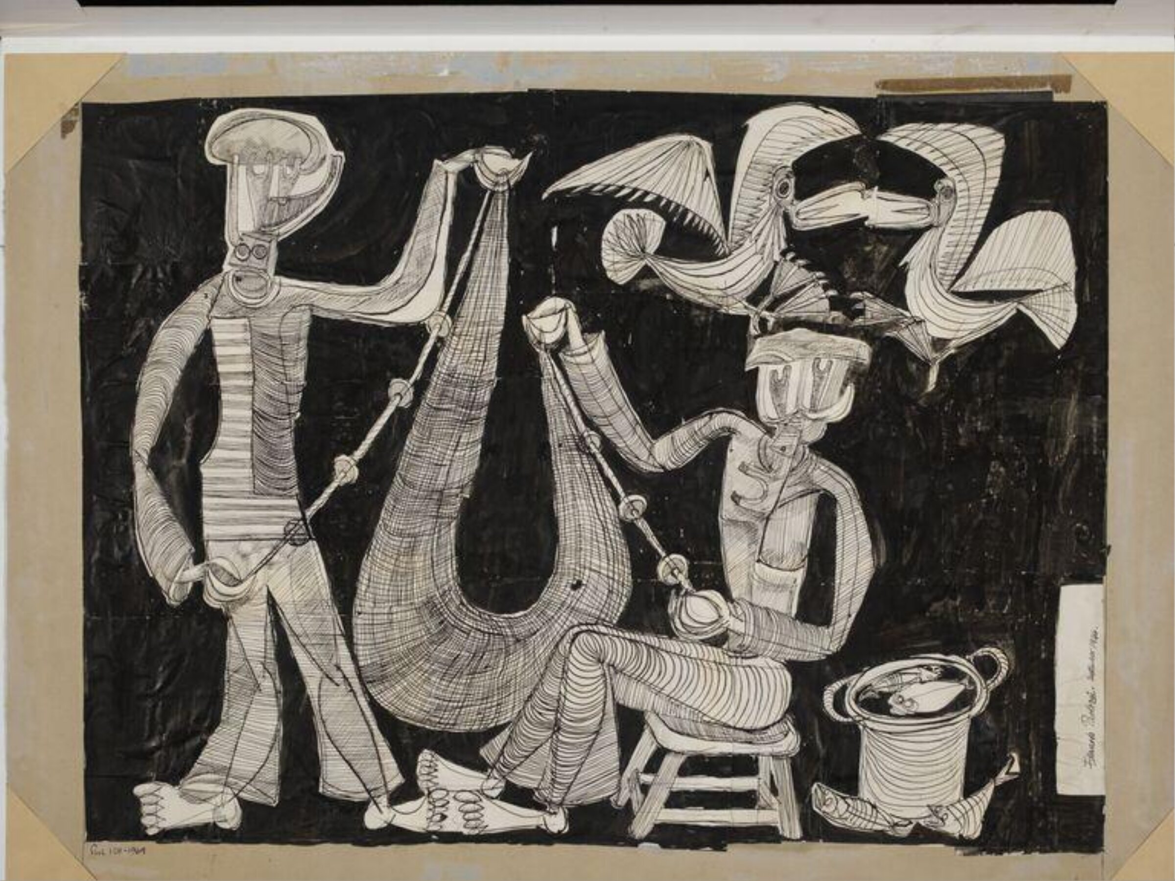 Fishermen and Gulls, Eduardo Paolozzi, 1946