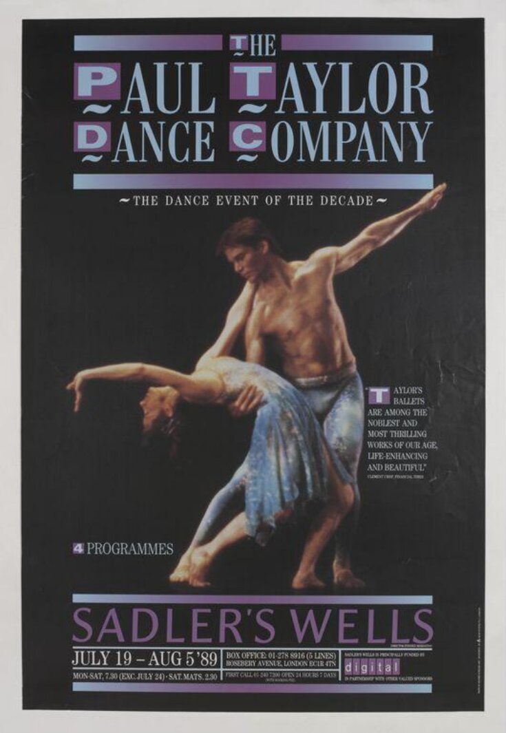 The Paul Taylor Dance Company poster Schiller Beatrice V A