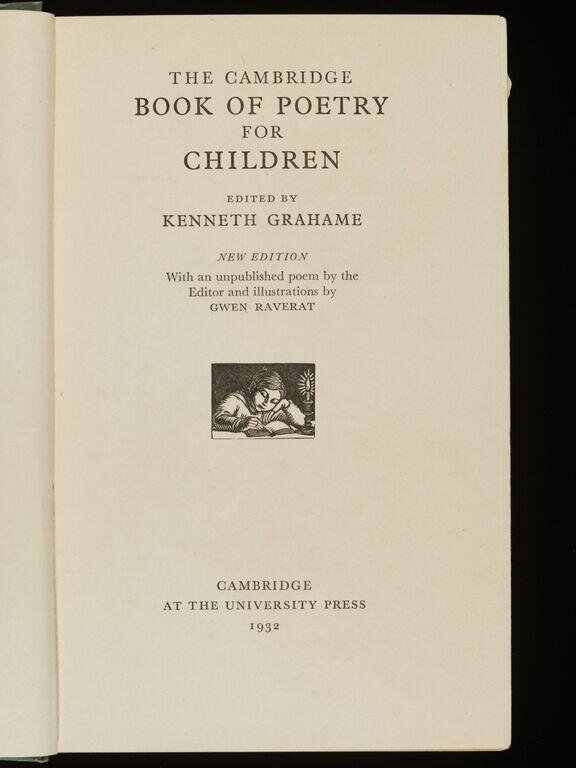 The Cambridge book of poetry for children / edited by Kenneth Grahame