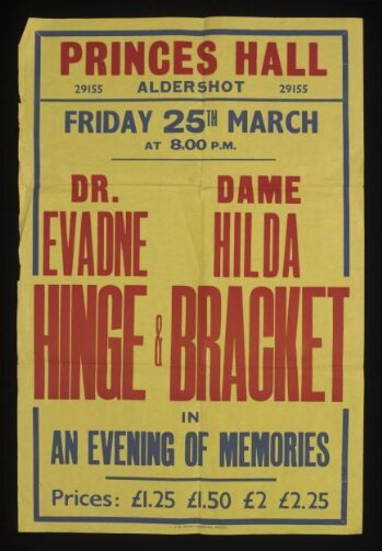 Hinge and Bracket in 'An Evening of Memories'