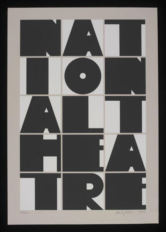Poster to commemorate the 50th anniversary of the National Theatre, designed by Paula Scher, 2013, Great Britain