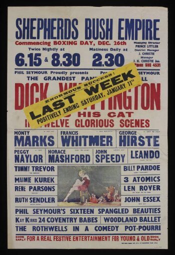 Poster for Dick Whittington and his Cat