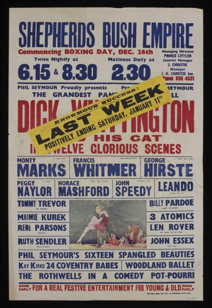 Poster for Dick Whittington and his Cat image