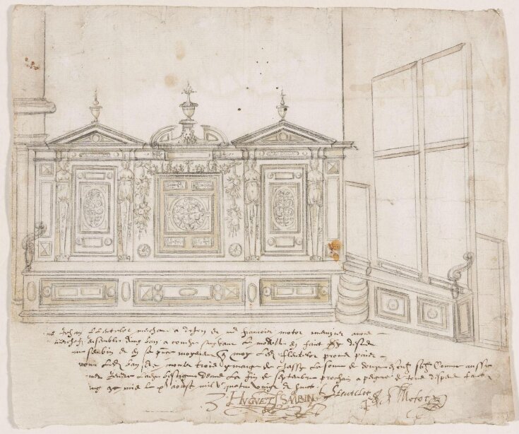 Contract drawing for a ceremonial bench by Hugh Sambin top image
