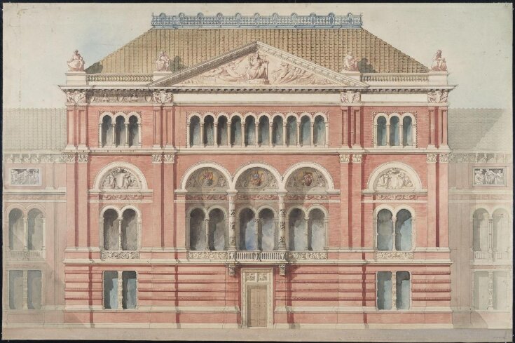 Drawing of the facade of the Lecture Theatre top image