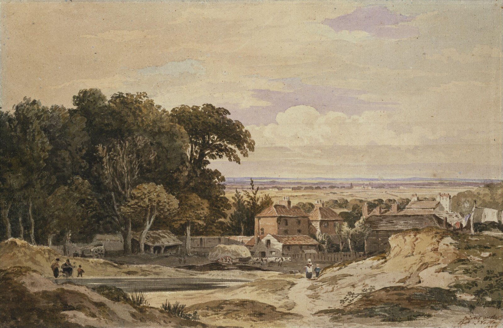 Frognal, Hampstead, John Varley, 1826