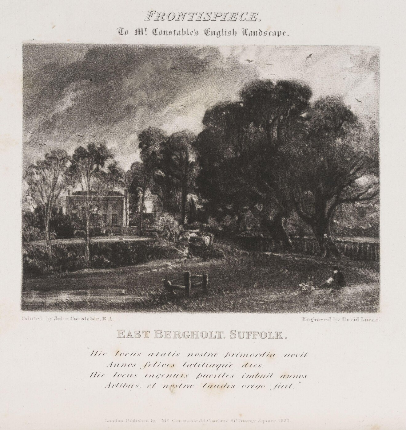 Constable, John RA, EAST BERGHOLT, SUFFOLK