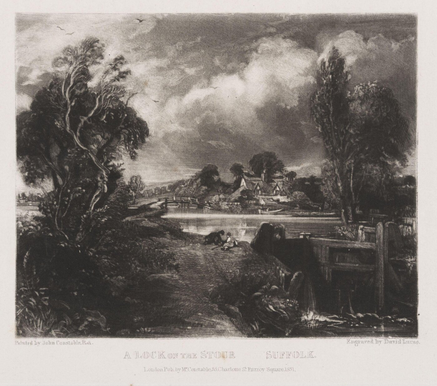 Constable, John RA, A LOCK ON THE STOUR SUFFOLK