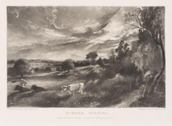 SUMMER EVENING | Constable, John RA | Lucas, David | Constable, John RA ...