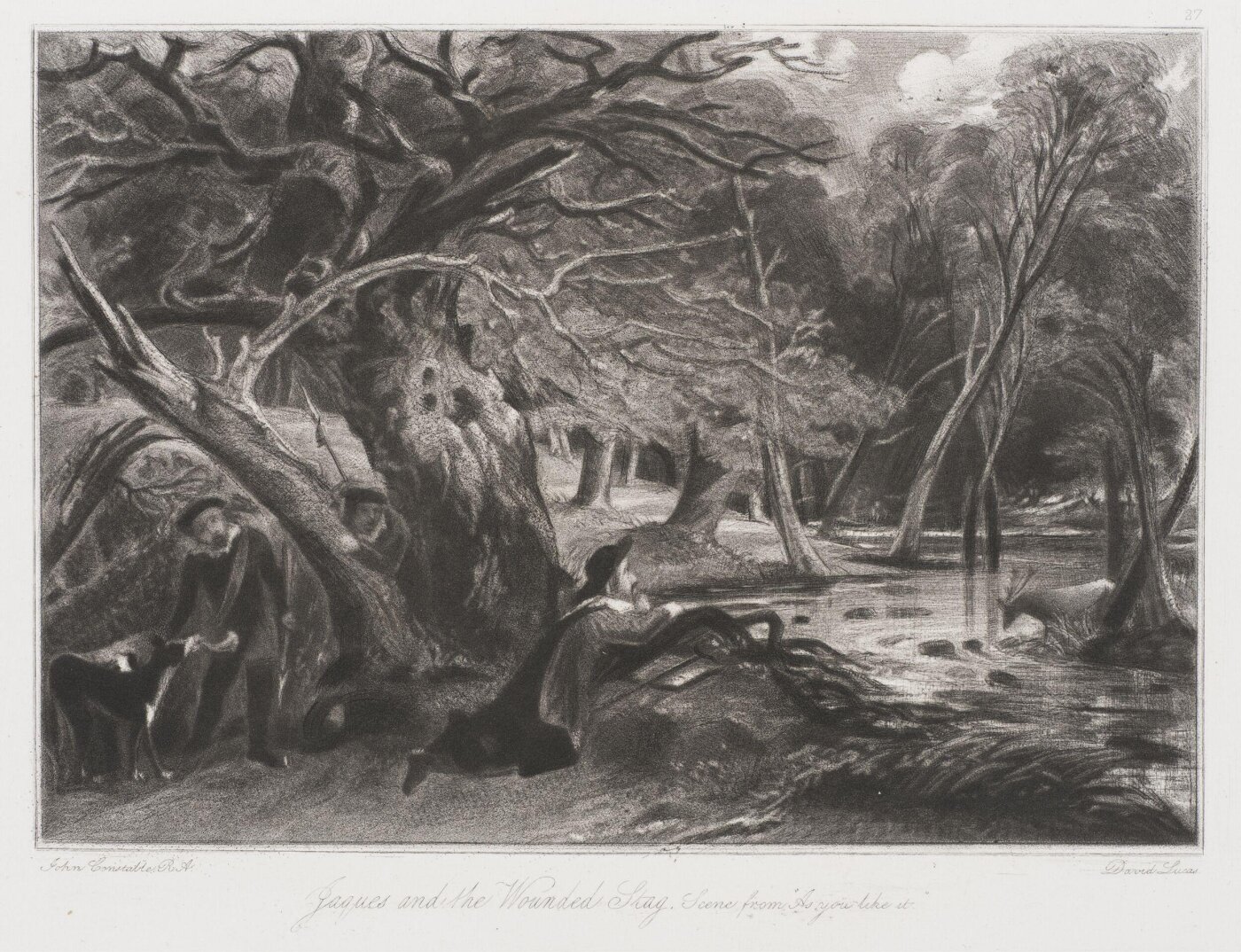 Constable, John RA, Jaques and the Wounded Stag. Scene from "As you like it."