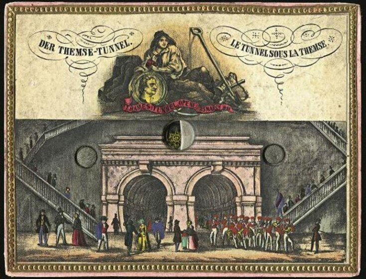 Der Themse-Tunnel./Le Tunnel sous la Themse [sic]/Thames Tunnel opened 25 March 1843 top image