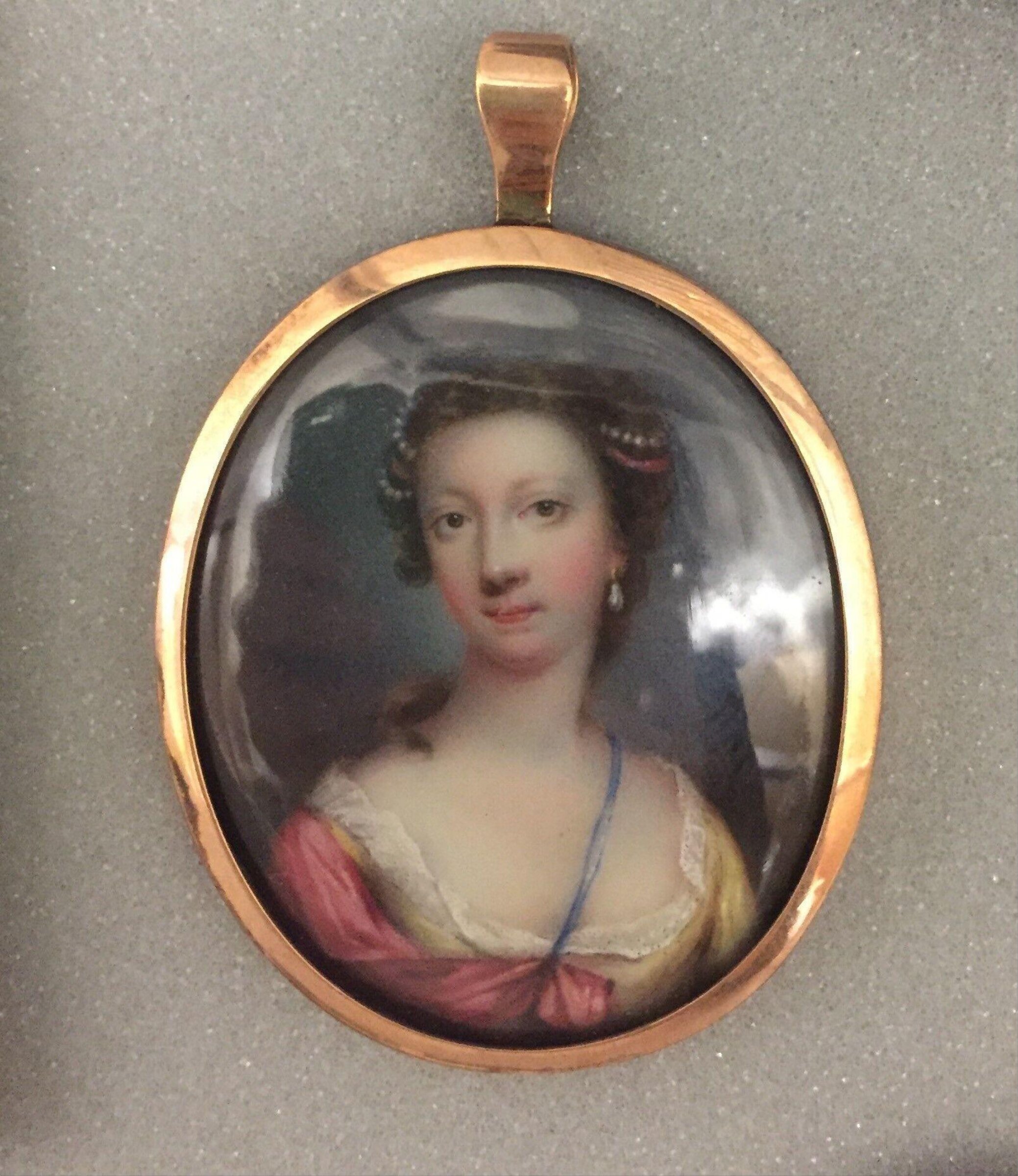 Portrait miniature of an unknown woman, Nathaniel Hone, 1740