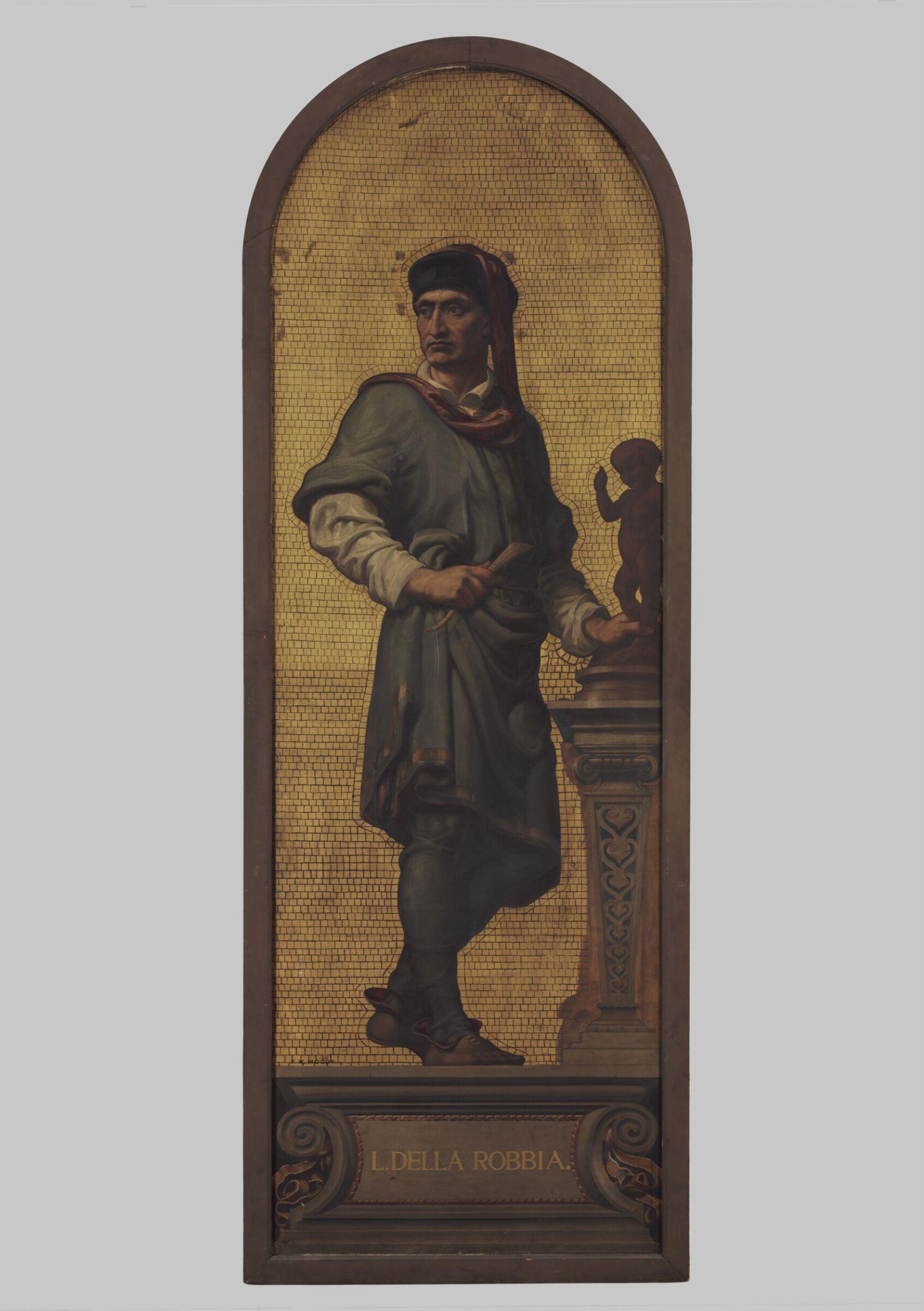 Luca della Robbia: design for a mosaic in the Museum (the 'Kensington Valhalla'), Francis Wollaston Moody, 1866