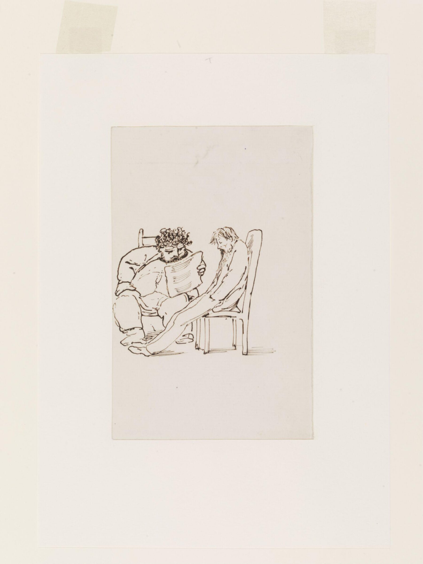 William Morris reading poetry to Burne-Jones, Edward Coley Burne-Jones, 1861