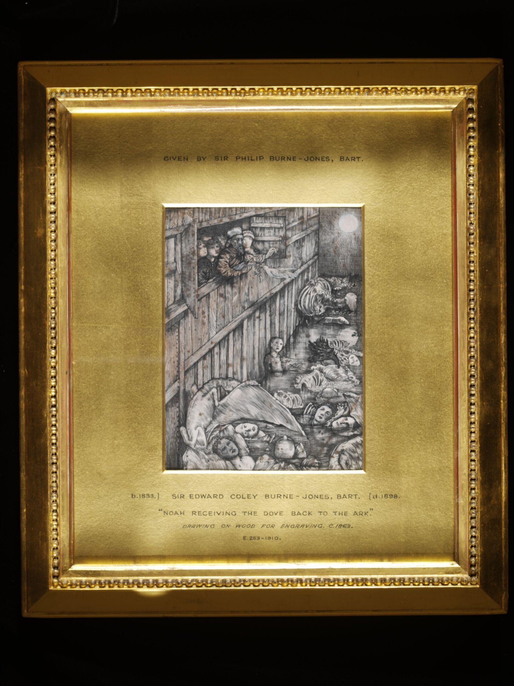 Noah receiving the dove back to the Ark, Edward Coley Burne-Jones, ca. 1863
