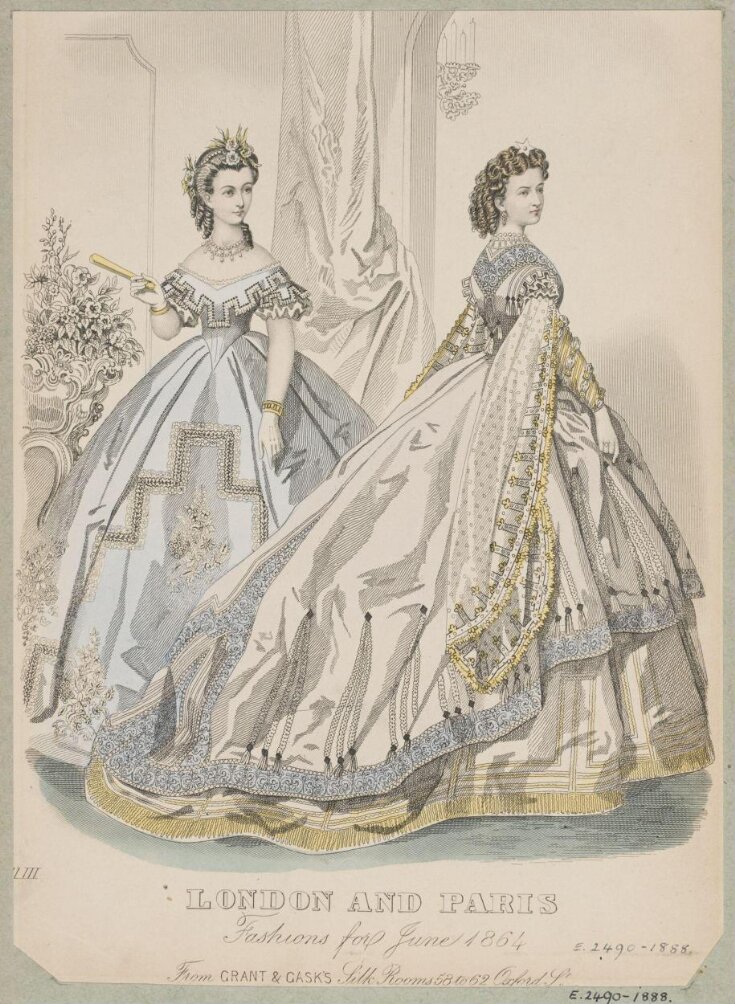 London and Paris Fashion for June 1864 top image