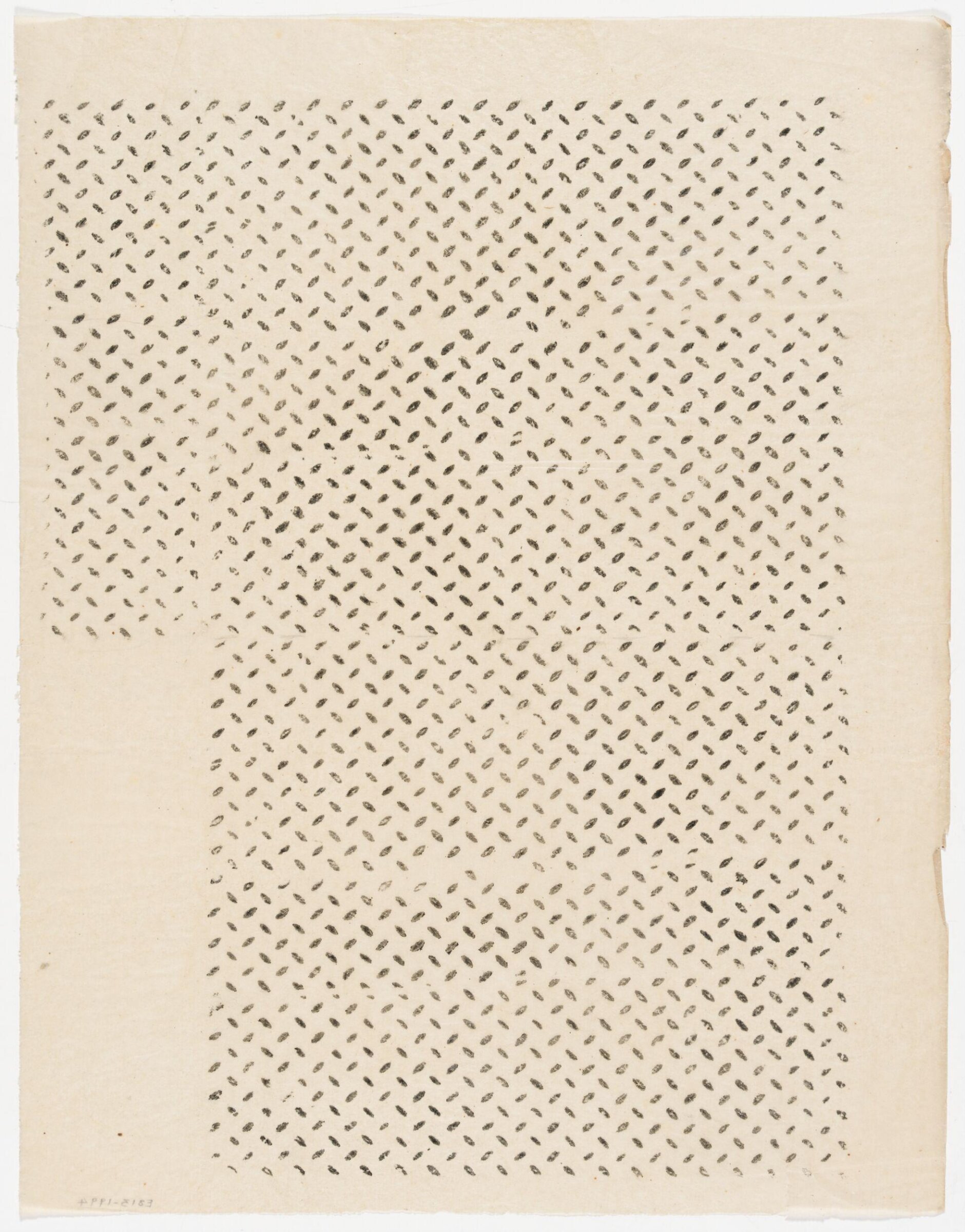 Impression from a wooden printing block, showing a basket weave pattern., Albert Edward Hayes, 19th century